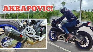 AKRAPOVIC PIPE full system in R15M 2023 | Sound Check | Flyby | Red line