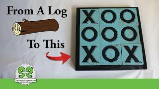 Modern Tic Tac Toe Made From Log - The Garage Engineer