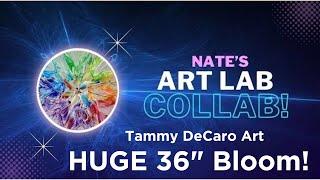 Go BIG! 36" Fluid Art Bloom Art Lab Collab-@NateBrightArt #sheleeartstyle @artsbonita #swfl