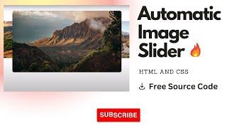 Automatic image slider html and css | carousel html css javascript | carousel slider | image slider