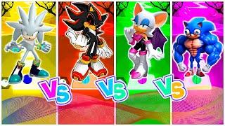 🟢 Hyper Sonic   Shadow Exe Sonic   Rouge Sonic   Muscular Sonic  Tiles Hop EDM Rush