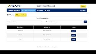 Geo IP Block / Redirect | Country Redirect URL setup