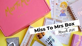 Miss To Mrs Box Unboxing March 2020: Bridal Subscription Box