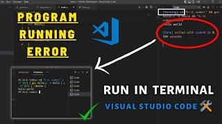 VS Code Terminal Not Showing Output | VS Code Terminal Not Working