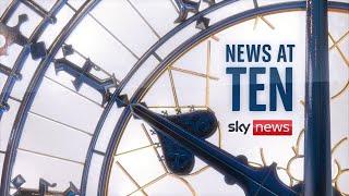 Sky News at Ten: Tanker and cargo ship collide in the North Sea