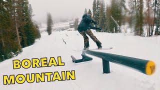 WET & LOOSE Snowboarding at BOREAL MOUNTAIN!