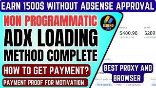 Non Programmatic AdX Loading Method  Earn Money without AdSense Approve Website 2024 Guide