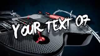 Download Free After Effects Logo Template Rock Guitar Text Opener After Effects Template