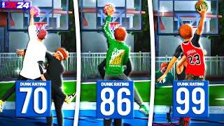 GETTING A CONTACT DUNK With EVERY DUNK RATING On NBA 2K24...