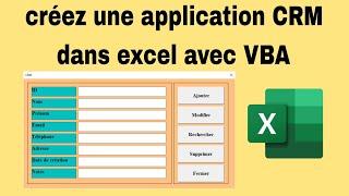  [2024] Créez une Application CRM dans Excel avec VBA | Tutoriel Complet  Excel VBA CRM