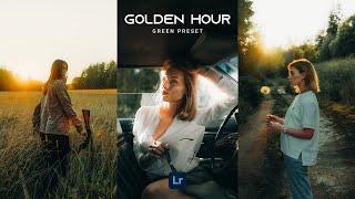 GOLDEN HOUR GREEN Photography Presets - Lightroom Mobile Preset Free DNG & XMP | Golden Hour Presets