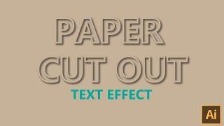 How to create Paper Cut Out text effect | Editable#illustrator#adobeillustrator