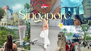 singapore travel vlog  universal studios, gardens by the bay, china town, merlion park + more!