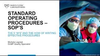 Standard Operating Procedures (SOPs): The 5 W’s and How