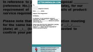 Letter to Supplier for Price Negotiation