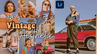 70s Vintage Aesthetic Filter Tutorial | Free Lightroom Mobile Presets DNG | 70s Vintage Aesthetic