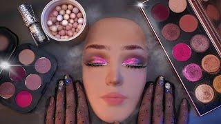 ASMR Holiday Glam Makeup Application on Mannequin ( Video for Sleep )