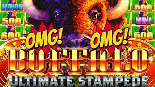 AMAZING!!!!  BUFFALO ULTIMATE STAMPEDE Slot Machine (Aristocrat Gaming)