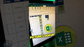  Picture Lookup in Excel  Excel Amazing Trick #ytshorts #shorts #ytviral #excel