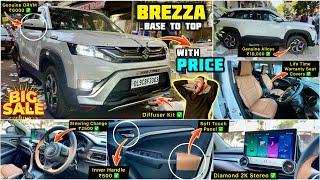 2024 Brezza Base To Top Modification With Price  Brezza Lxi Base Model Modified With Price 