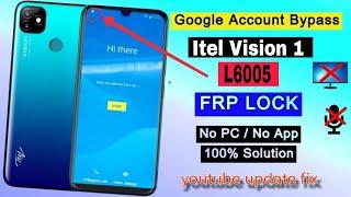 itel vision 1 ( L6005 ) frp unlock without pc google account bypass 100% ok/ youtube update fix 2024