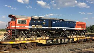 2 Indonesian Railroad GT38ACe Locomotives Head North on a BNSF Train For Repairs!!!!