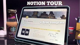 my notion setup tour 2022 | how to organise your notion + free template (s) 