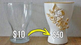 I bought a vase for $10 and increased its value 5 times! vase decor, how to decorate a vase