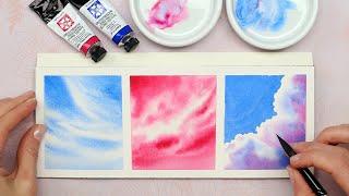 How to Paint Perfect Clouds in Watercolor - EASY and Fun!