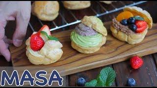 Crispy Aromatic Cream Puff + 3 kinds of Custard Sauce | MASA's Cuisine ABC