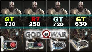 God of War PC |  GT 730 vs R7 250 vs GT 720 vs GT 630 | How Big The Difference ?