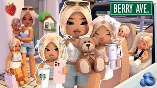 FAMILY GIRLS DAY IN BERRY AVENUE! *SHOPPING SPREE! MEETING CRAZY AUNTIE!* | Roblox Family Roleplay