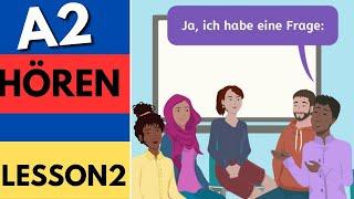 german listening practice|A2 Deutschkurs|Hören with German side