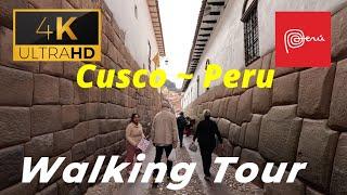 【4K 60fps】WALK - CUSCO ~ walking Tour #1 - Peru