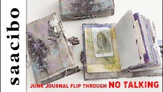 No Talking Junk Journal Flip Through - Winter Wonderland  Series ASMR