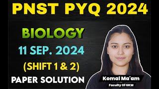 MP PNST PYQ BIOLOGY 2024 | PNST PREVIOUS YEAR QUESTION PAPER 2024 | GKM PNST PYQ WITH SOLUTIONS