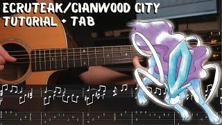 Ecruteak/Cianwood City - Pokemon Gold/Silver/Crystal - Fingerstyle Guitar Tutorial + TAB