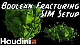 Boolean Fracturing for Simulations, Procedural Modeling in Houdini