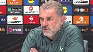 "NEVER BELIEVE THE ENGLISH PRESS!" PRESS CONFERENCE: Ange Postecoglou: Tottenham v Qarabağ FK