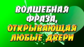 Волшебная фраза, открывающая любые двери