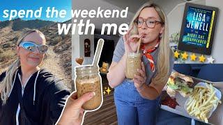 trying the viral "teddy graham" iced latte, mini book review & a relaxing weekend!