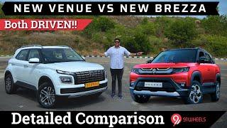 2022 Maruti Brezza vs 2022 Hyundai Venue Comparison || Best Compact SUV || 91Wheels