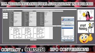 Fill Medical Insurance Forms Automatically in PC for Free | Medical Form Filling Auto Typer Software