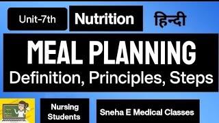 Menu/Meal Planning!! Definition!! Principles!! Steps!!