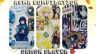 ASMR compilation Demon slayer Anime Journal #demonslayer #journaling #scrapbooking #anime