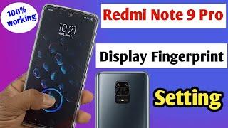 redmi note 9 Pro in display fingerprint setting/redmi note 9 Pro me display fingerprint lock Kaise