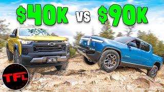 Compared Off-Road: Rivian R1T vs Chevy Colorado Trail Boss!