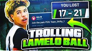 LAMELO BALL RAGES AFTER I MAKE HIM LOSE ON PURPOSEBEST  ROAST BATTLE !LAMELO EXPOSED NBA 2K19