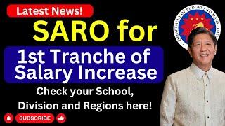 List of Schools with SARO for the 1st tranche of the updated salary schedule