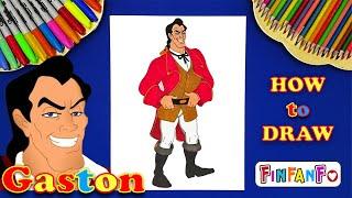 How to draw a man I Gaston I Beauty and the Beast